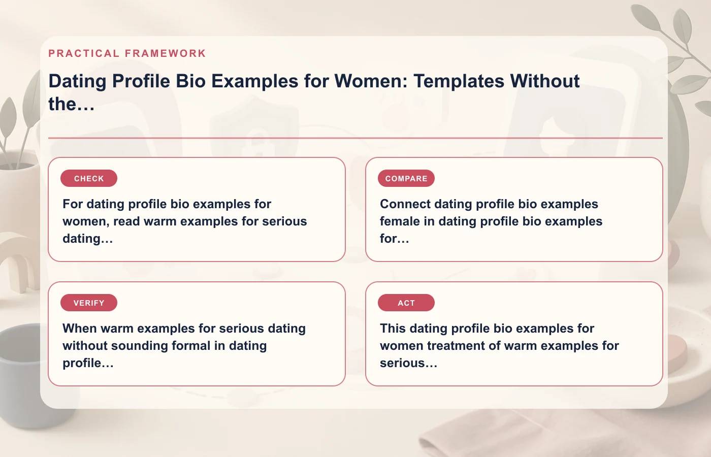 Dating Profile Bio Examples for Women: Templates Without the Cliches: practical framework for For dating profile bio examples for women, read warm examples for serious dating…